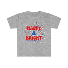 Load image into Gallery viewer, Happy & Bright Firework Unisex Softstyle T-Shirt