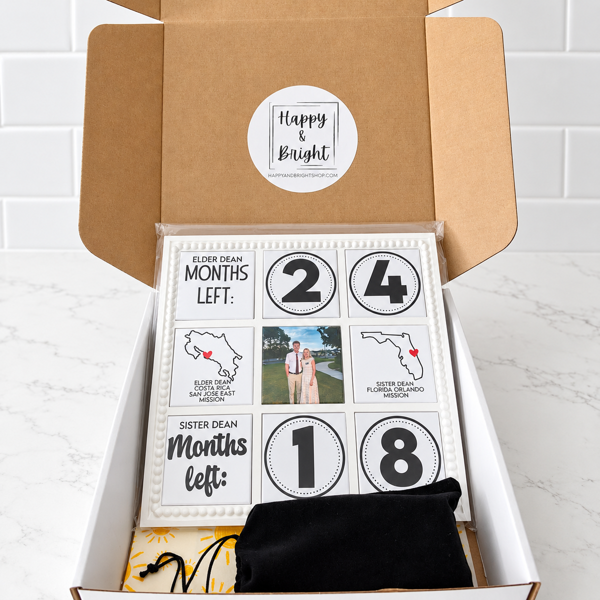 Dual Personalized Missionary Countdown Frame with Magnets