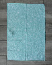 Load image into Gallery viewer, Aqua Doodle Floral Towel