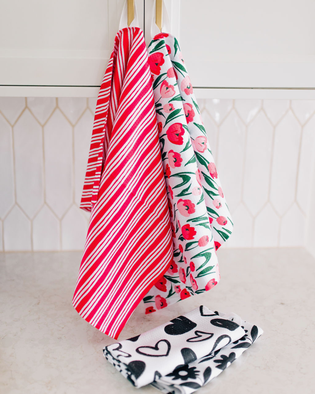 Lipstick Stripe Towel