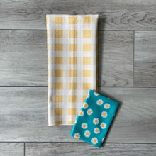 Load image into Gallery viewer, Yellow Plaid Towel