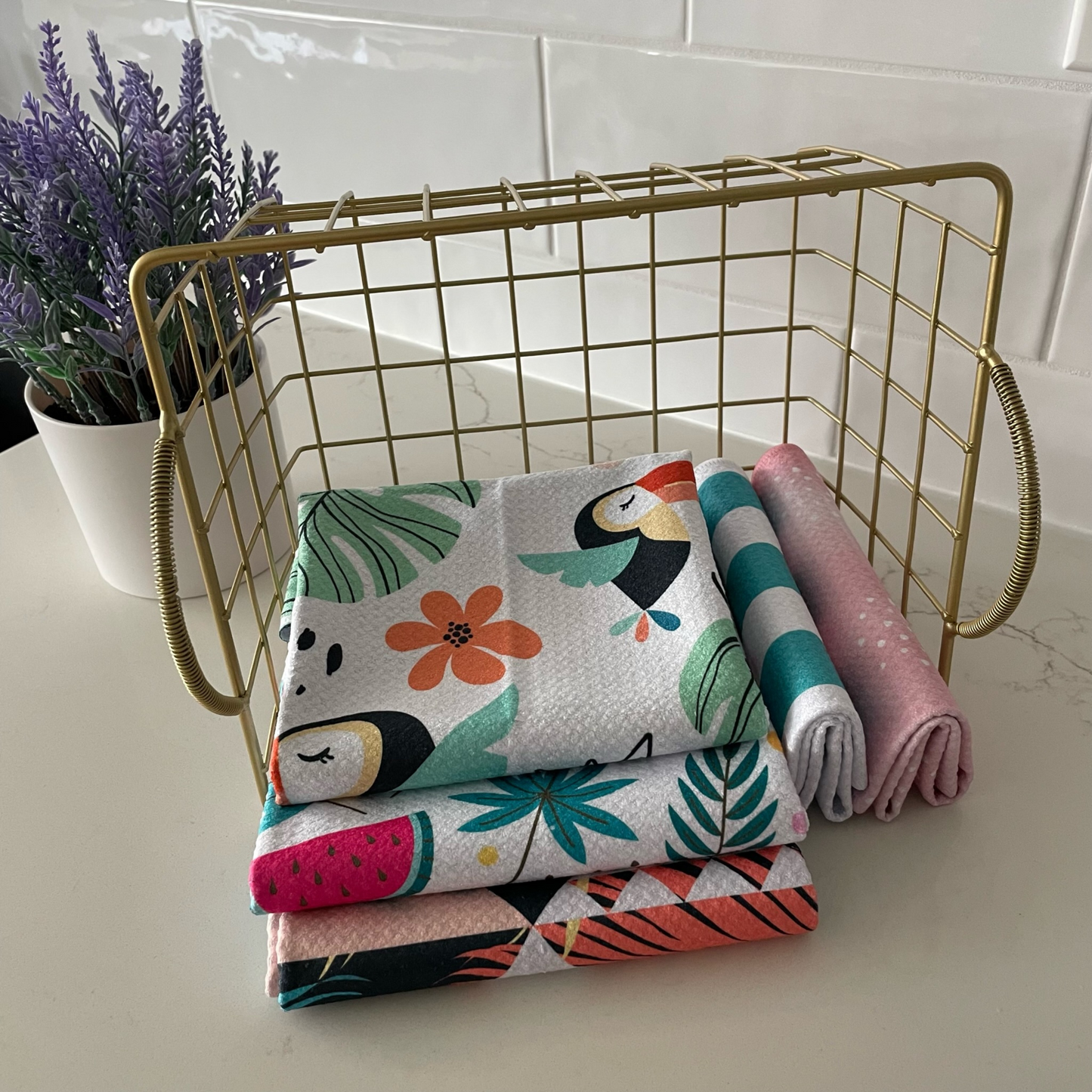 Summer Stripes Washcloth