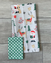 Load image into Gallery viewer, Green Gingham Washcloth