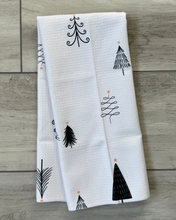 Load image into Gallery viewer, Black and Gold Tree Towel