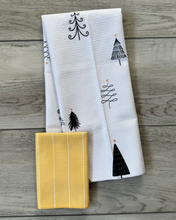 Load image into Gallery viewer, Black and Gold Tree Towel
