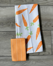 Load image into Gallery viewer, Orange Pin Stripe Washcloth