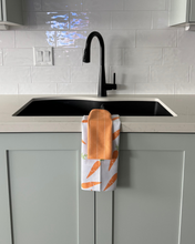 Load image into Gallery viewer, Orange Pin Stripe Washcloth