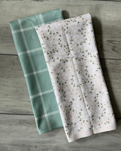 Load image into Gallery viewer, Sage Farmhouse Plaid Towel