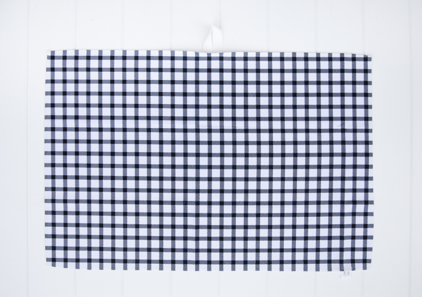 Black and White Grid Towel