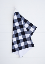 Load image into Gallery viewer, Black Buffalo Plaid Towel