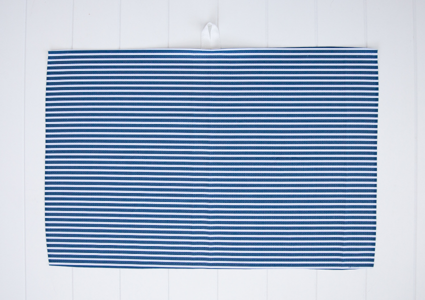 Navy Pin Stripe Towel