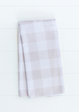 Load image into Gallery viewer, Greige Buffalo Plaid Towel