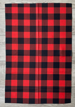 Load image into Gallery viewer, Red and Black Buffalo Plaid Towel