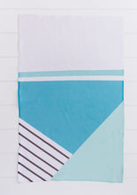 Load image into Gallery viewer, Teal Geometric Towel