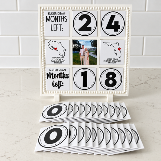 Dual Personalized Missionary Countdown Frame with Magnets