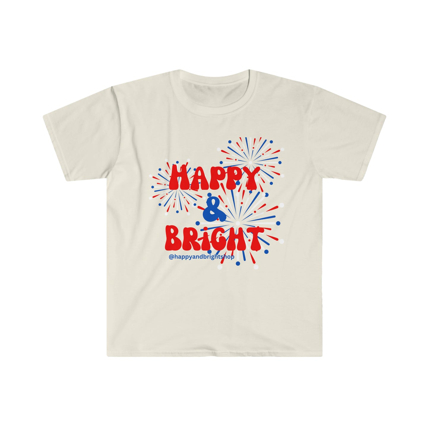 Happy & Bright Firework Unisex Softstyle T-Shirt