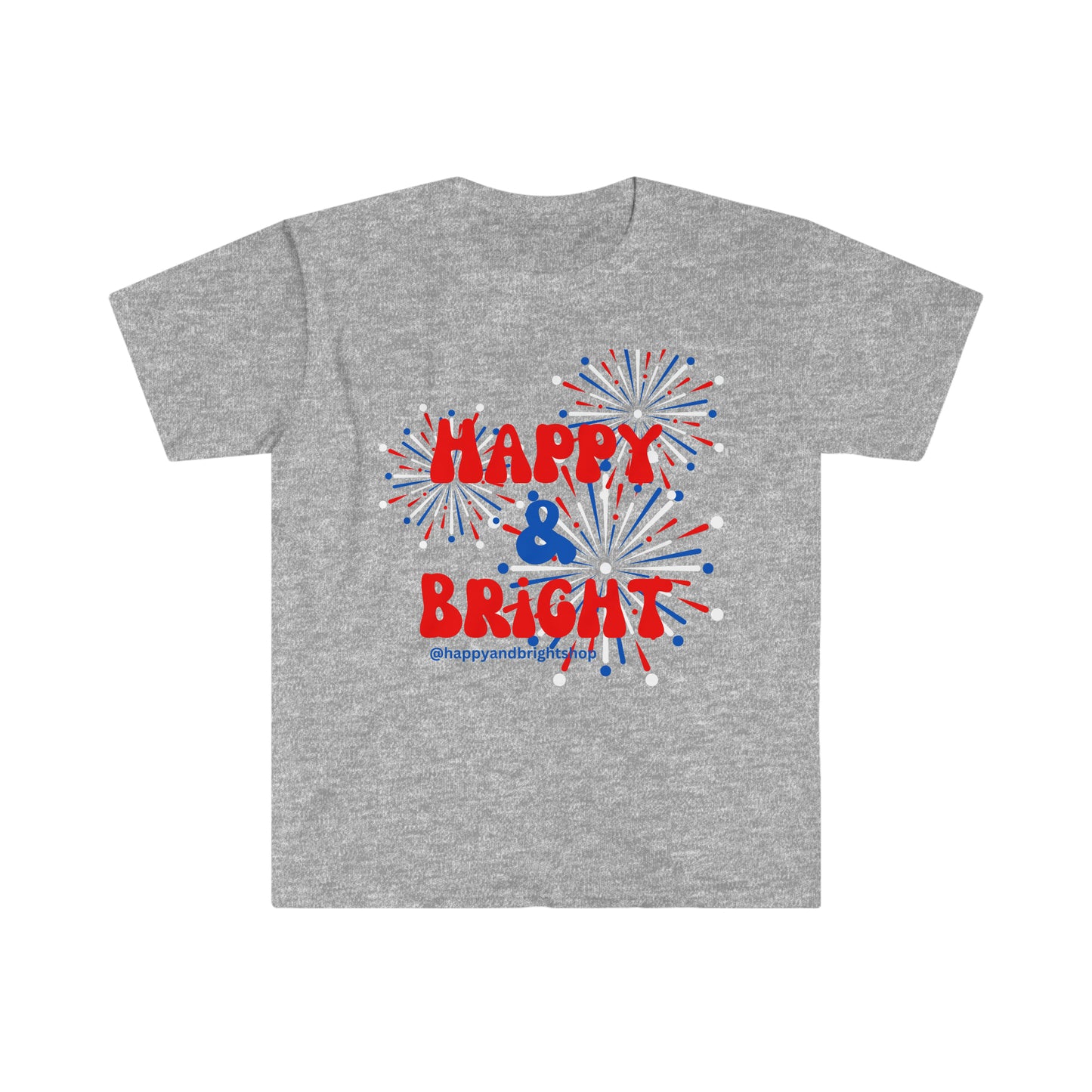Happy & Bright Firework Unisex Softstyle T-Shirt