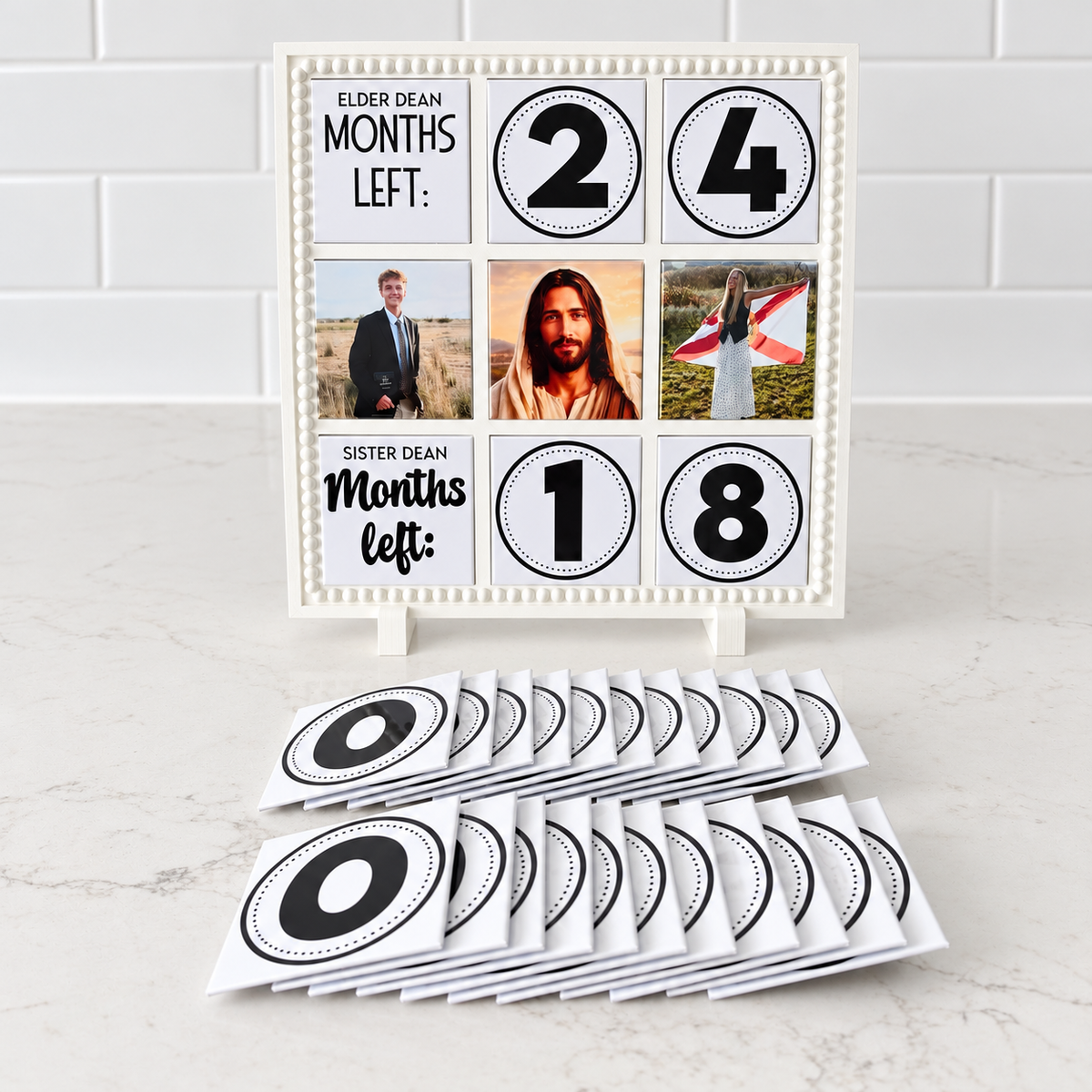 Dual Personalized Missionary Countdown Frame with Magnets