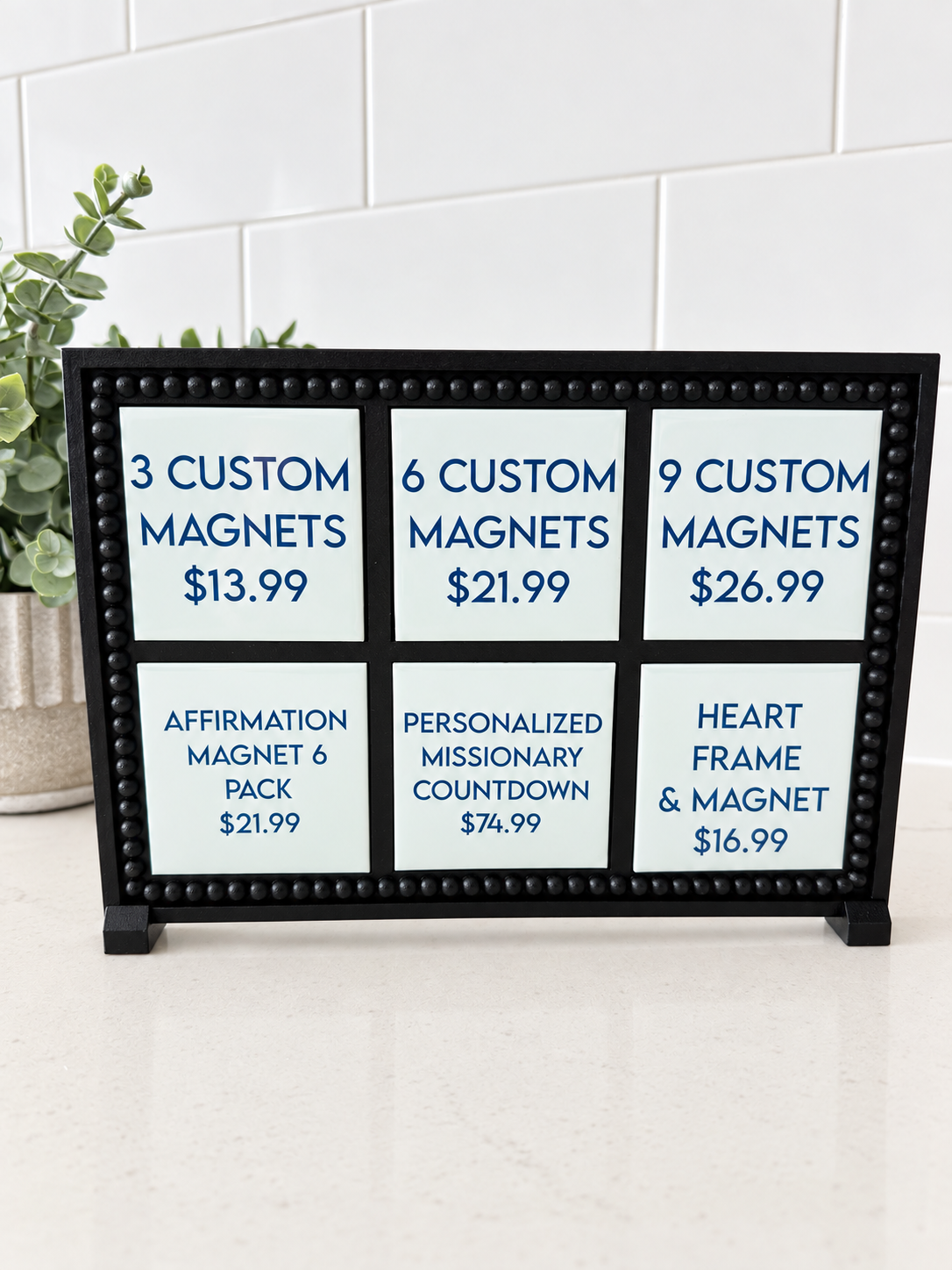 6-Magnet Custom Photo Frame Set | 2x3 Magnetic Frame