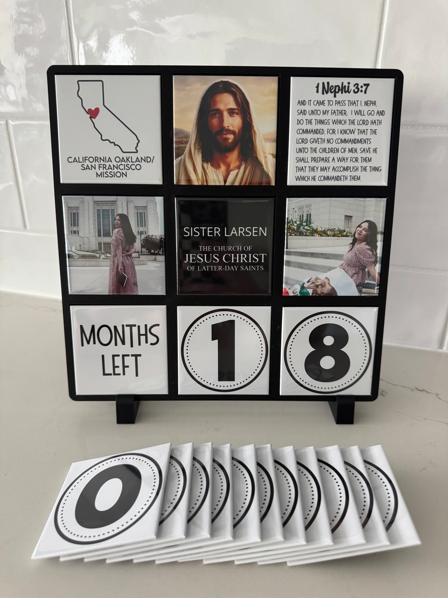 Personalized Missionary Countdown Frame with Magnets