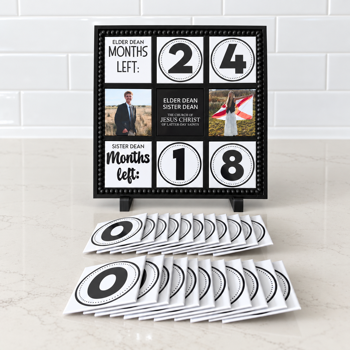 Dual Personalized Missionary Countdown Frame with Magnets
