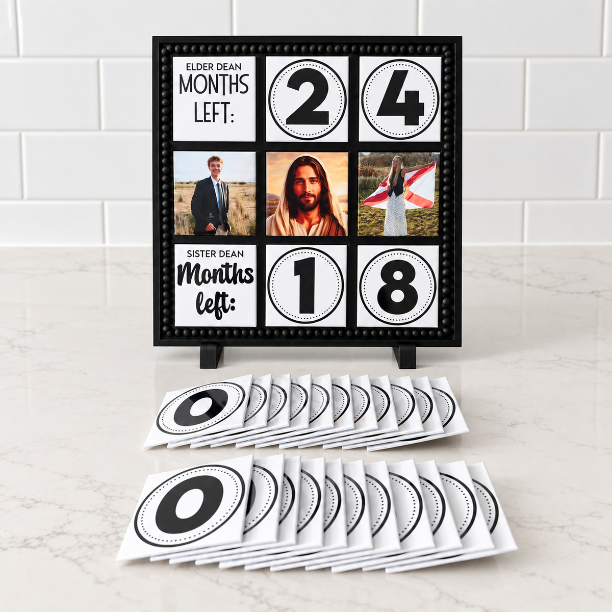 Dual Personalized Missionary Countdown Frame with Magnets