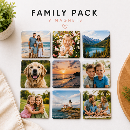 Personalized Photo Magnets Family Pack