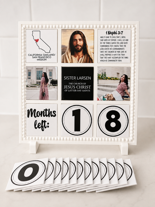 Personalized Missionary Countdown Frame with Magnets