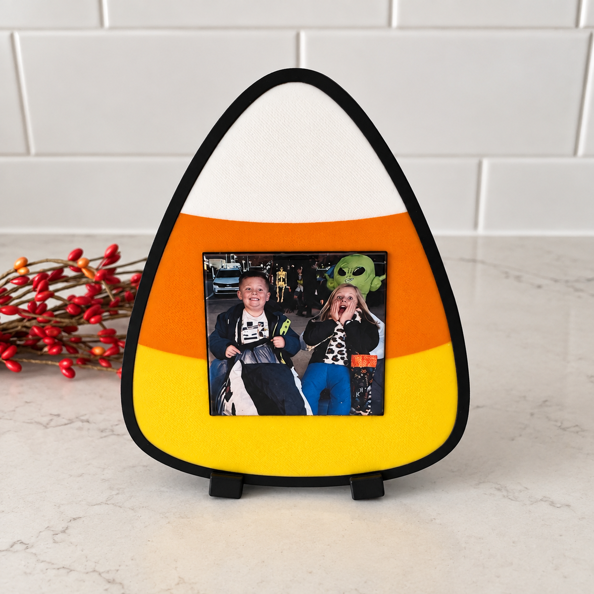 Candy Corn Photo Magnet Frame Set | Halloween Decor