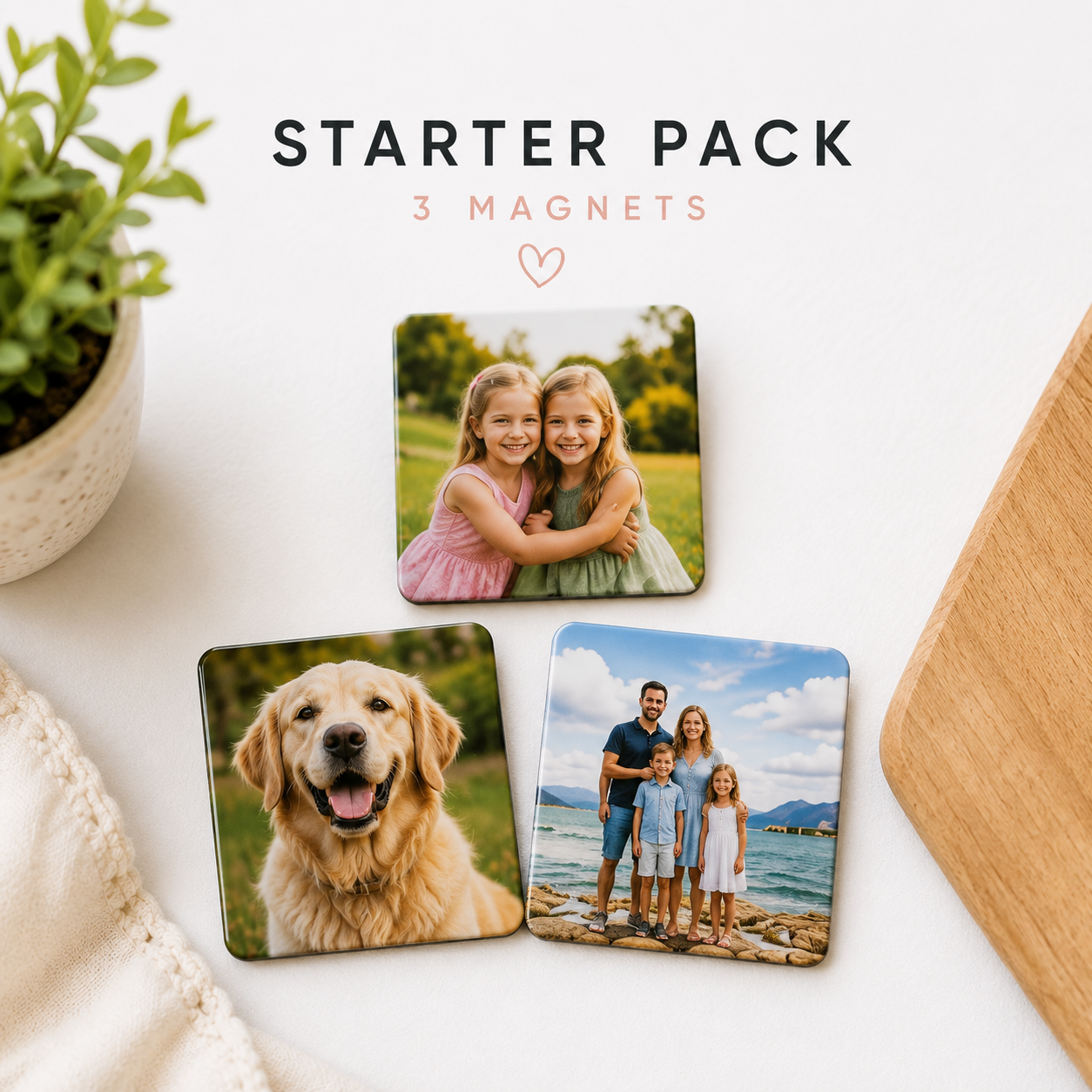 Personalized Photo Magnets Starter Pack