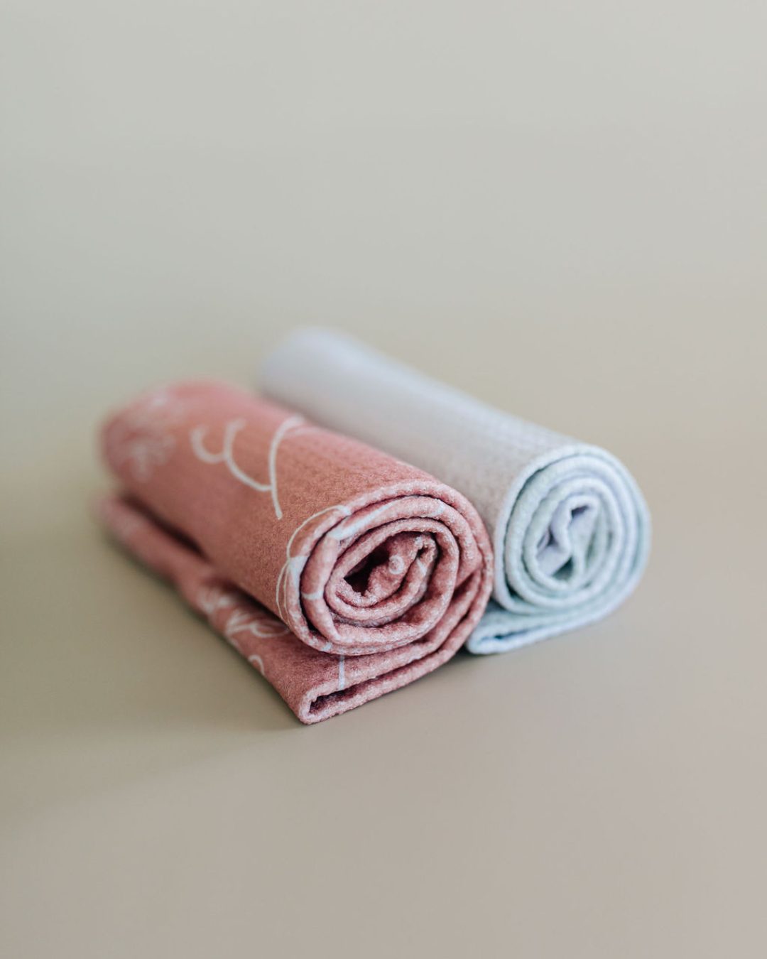 Greige and Cream Stripe Towel
