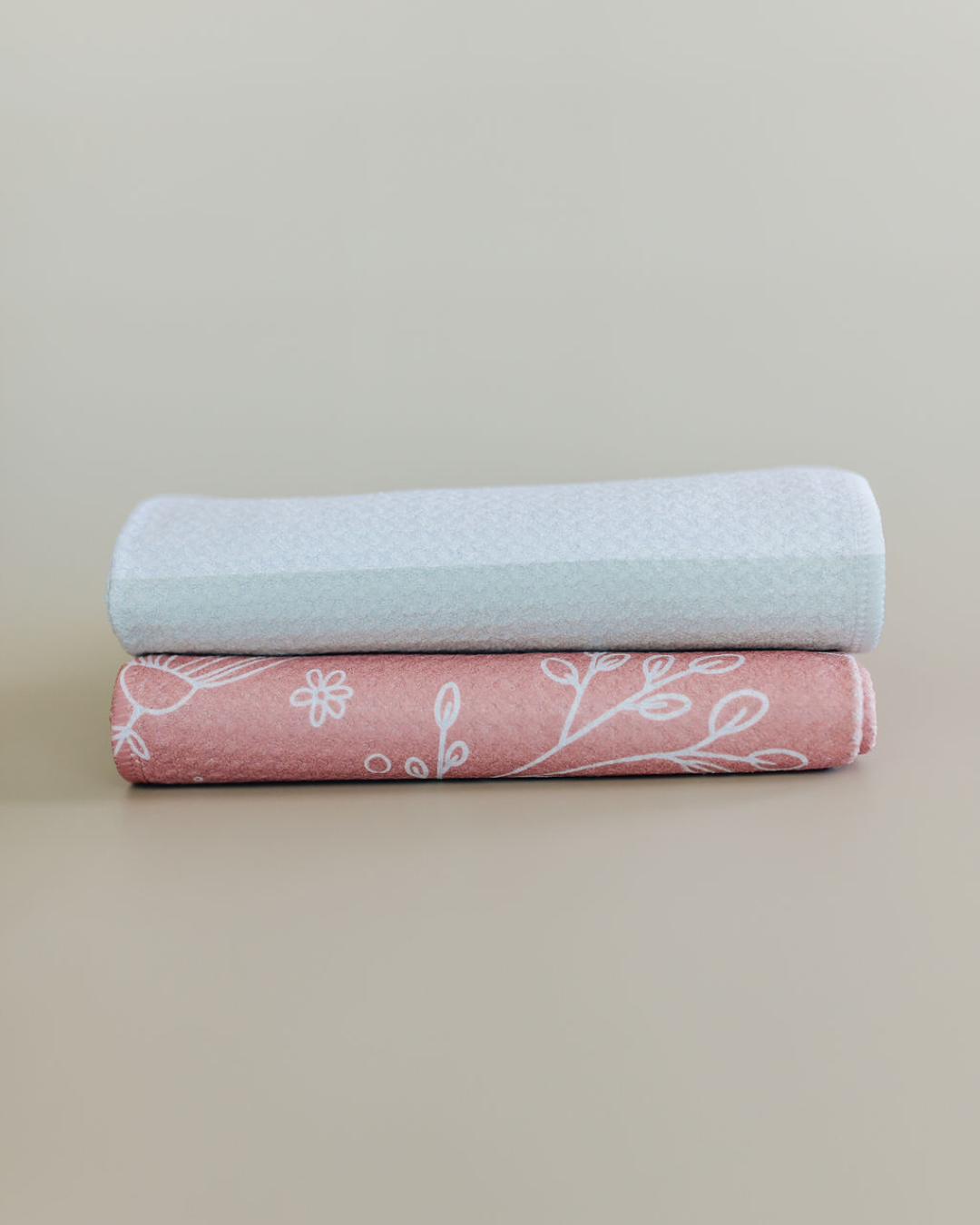 Greige and Cream Stripe Towel