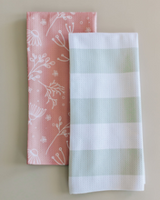 Load image into Gallery viewer, Greige and Cream Stripe Towel
