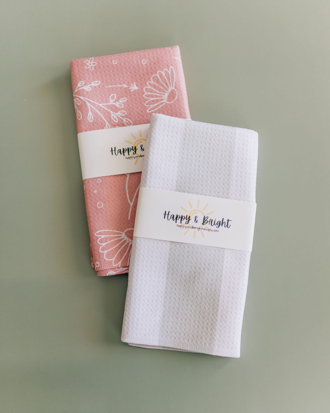 Greige and Cream Stripe Towel