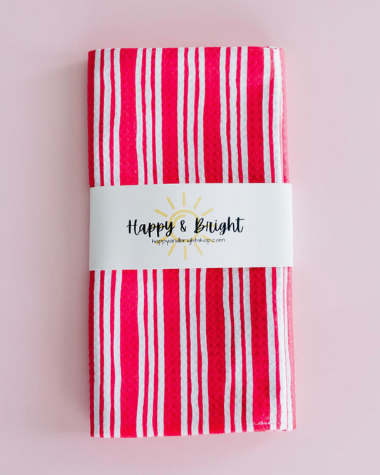 Lipstick Stripe Towel