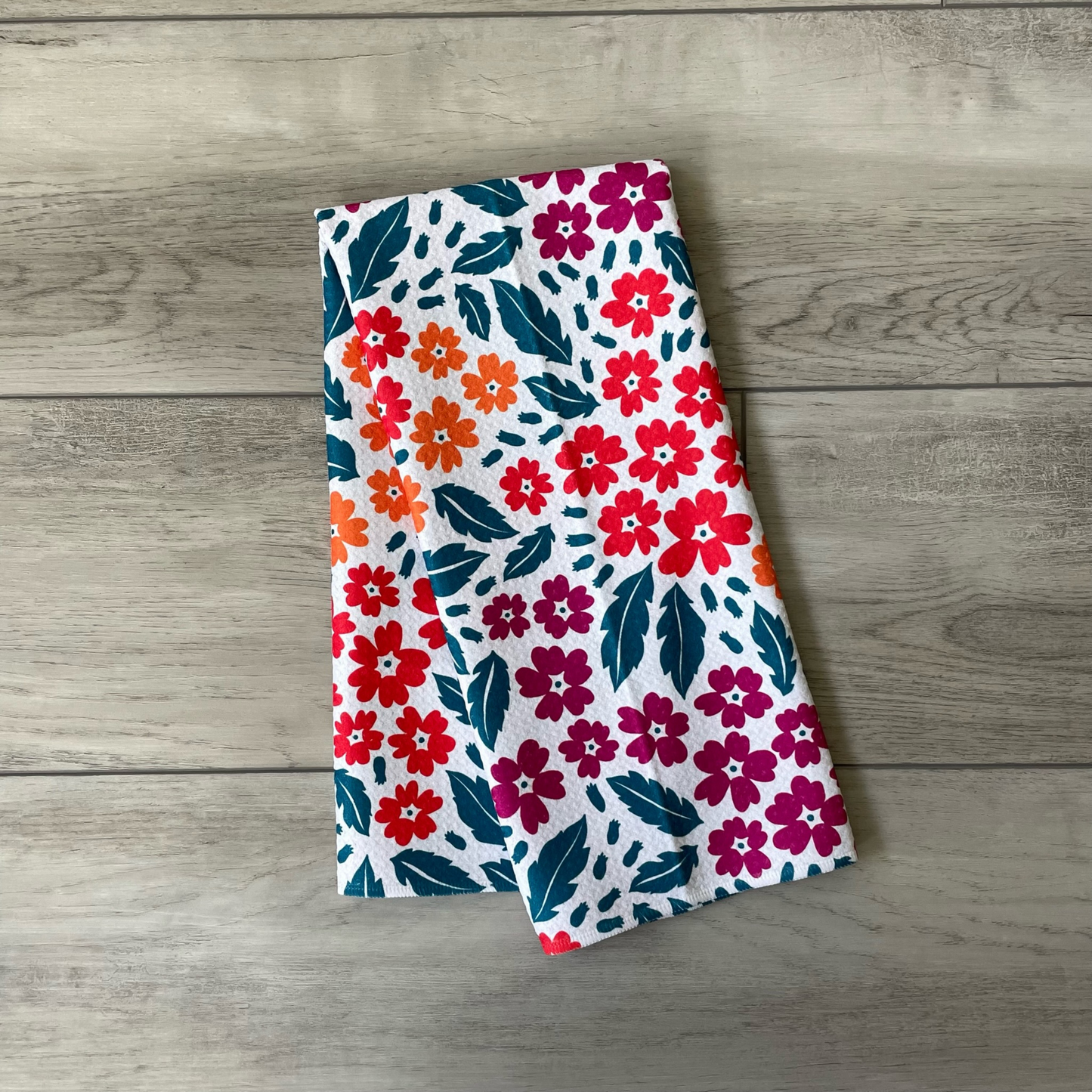 Vibrant Floral Towel