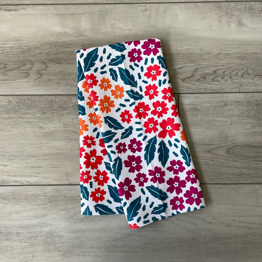 Vibrant Floral Towel