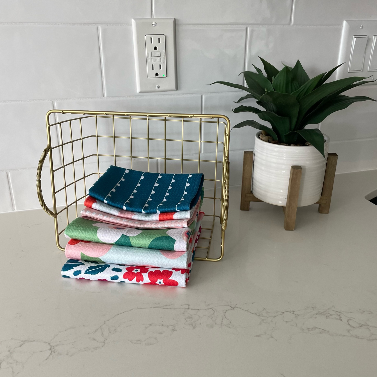 Vibrant Floral Towel