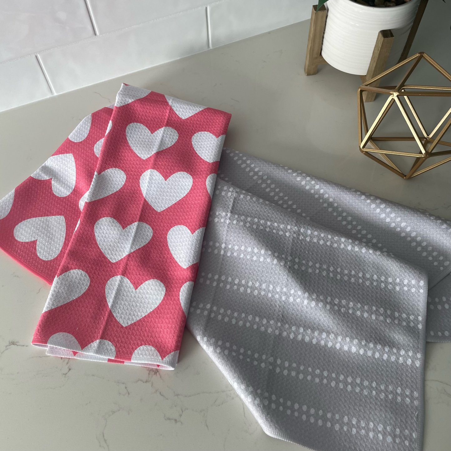 Coral Hearts Towel