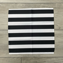 Load image into Gallery viewer, Black and White Bold Stripe Washcloth
