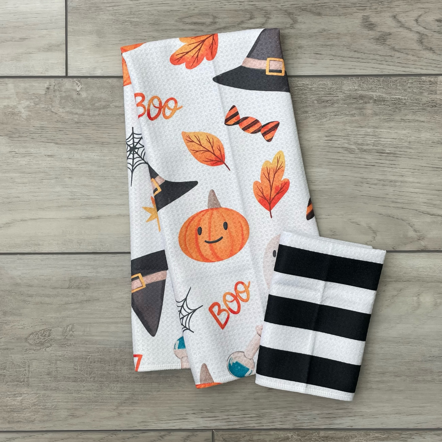 Black and White Bold Stripe Washcloth