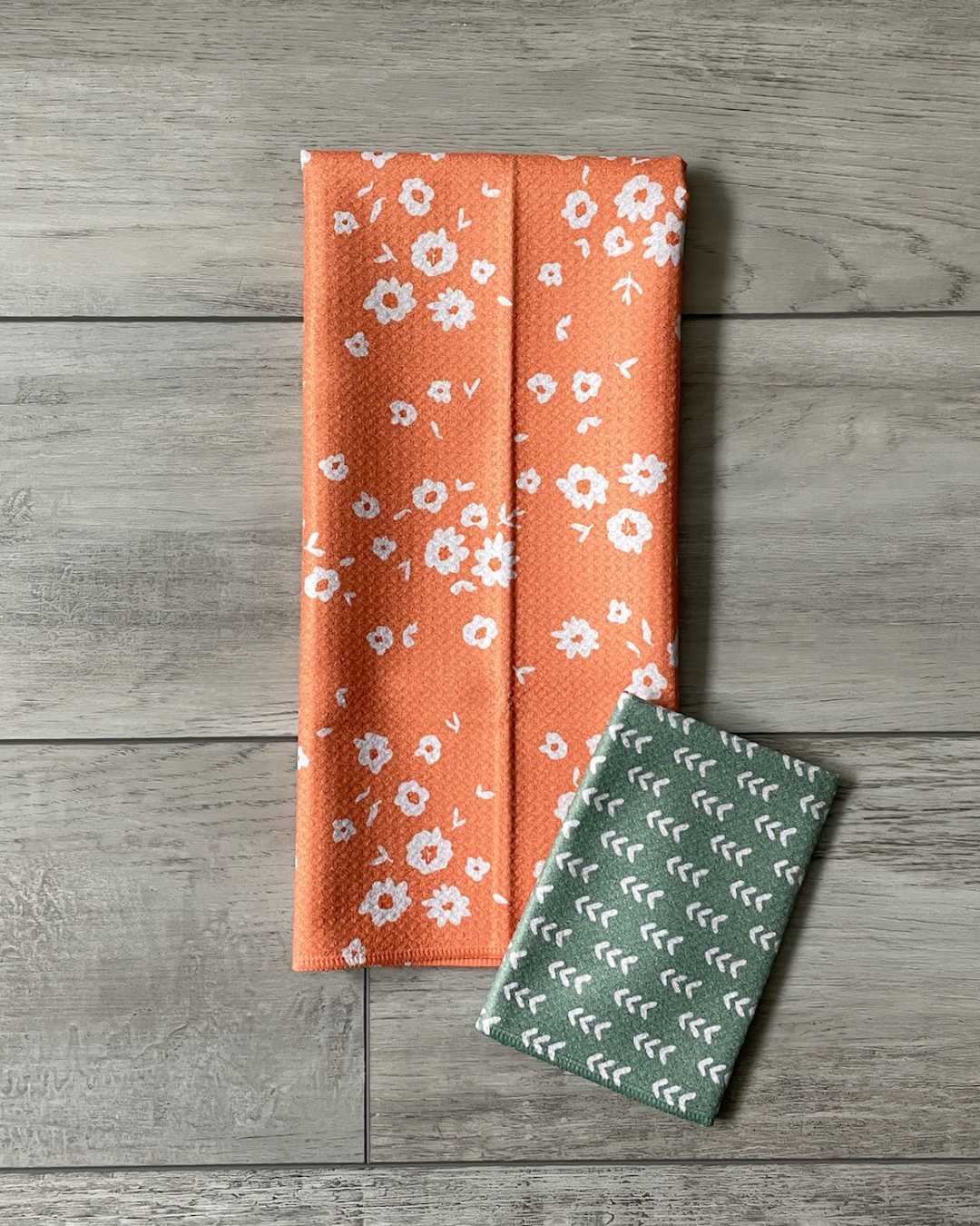 Orange Floral Towel