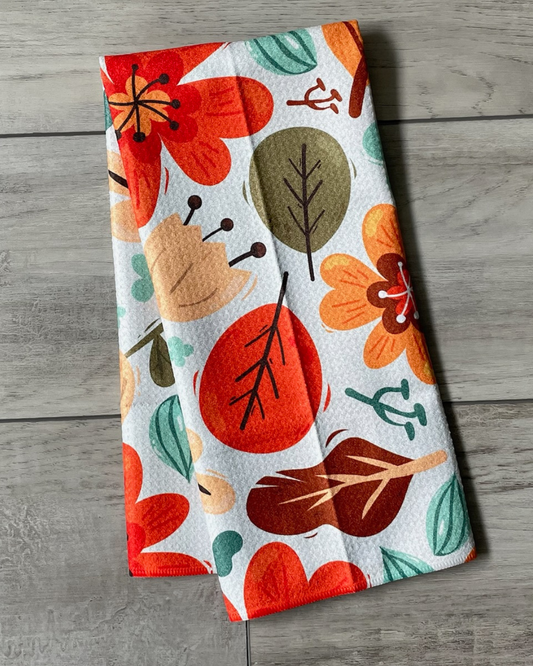 Fall Cutesy Floral Towel