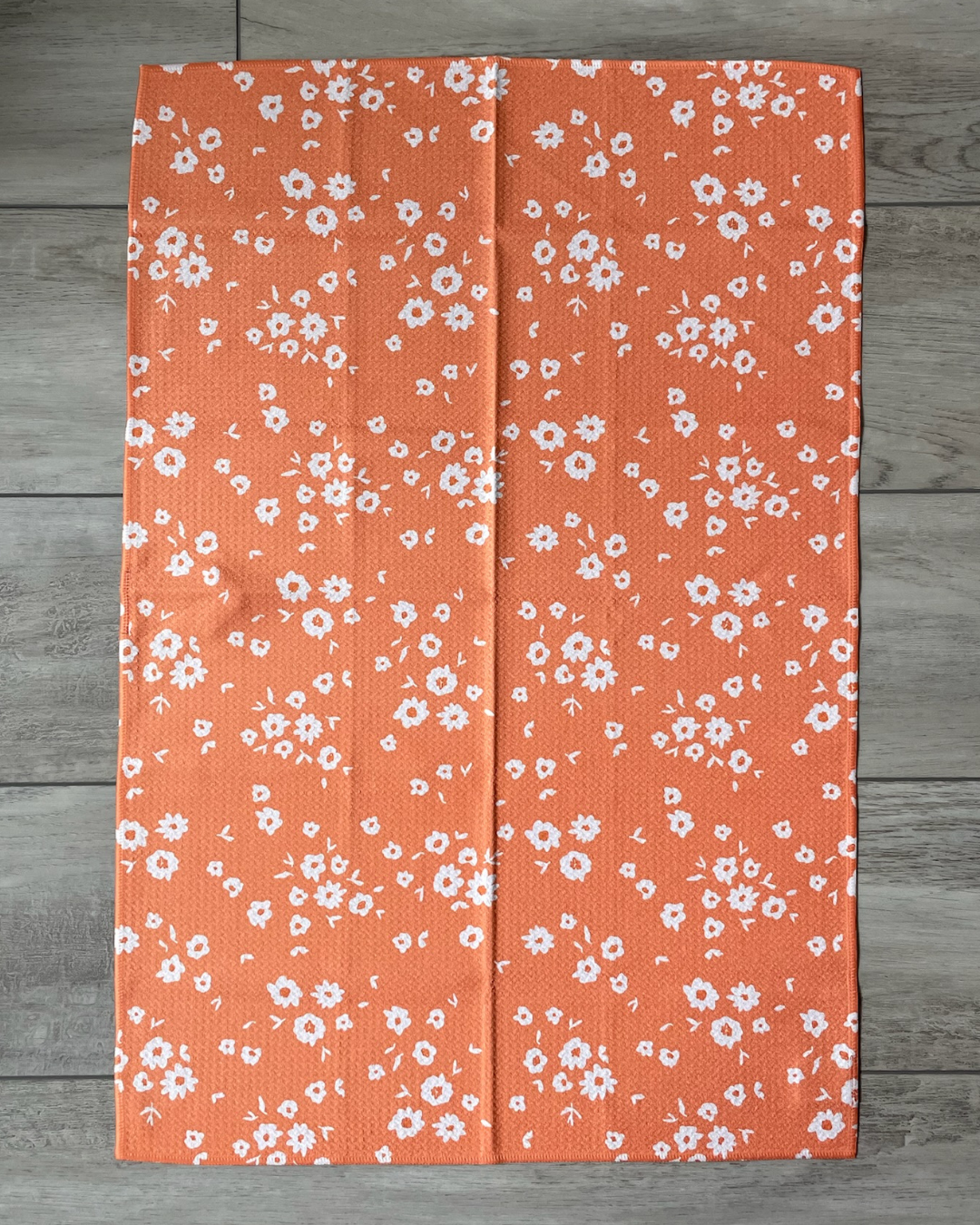 Orange Floral Towel