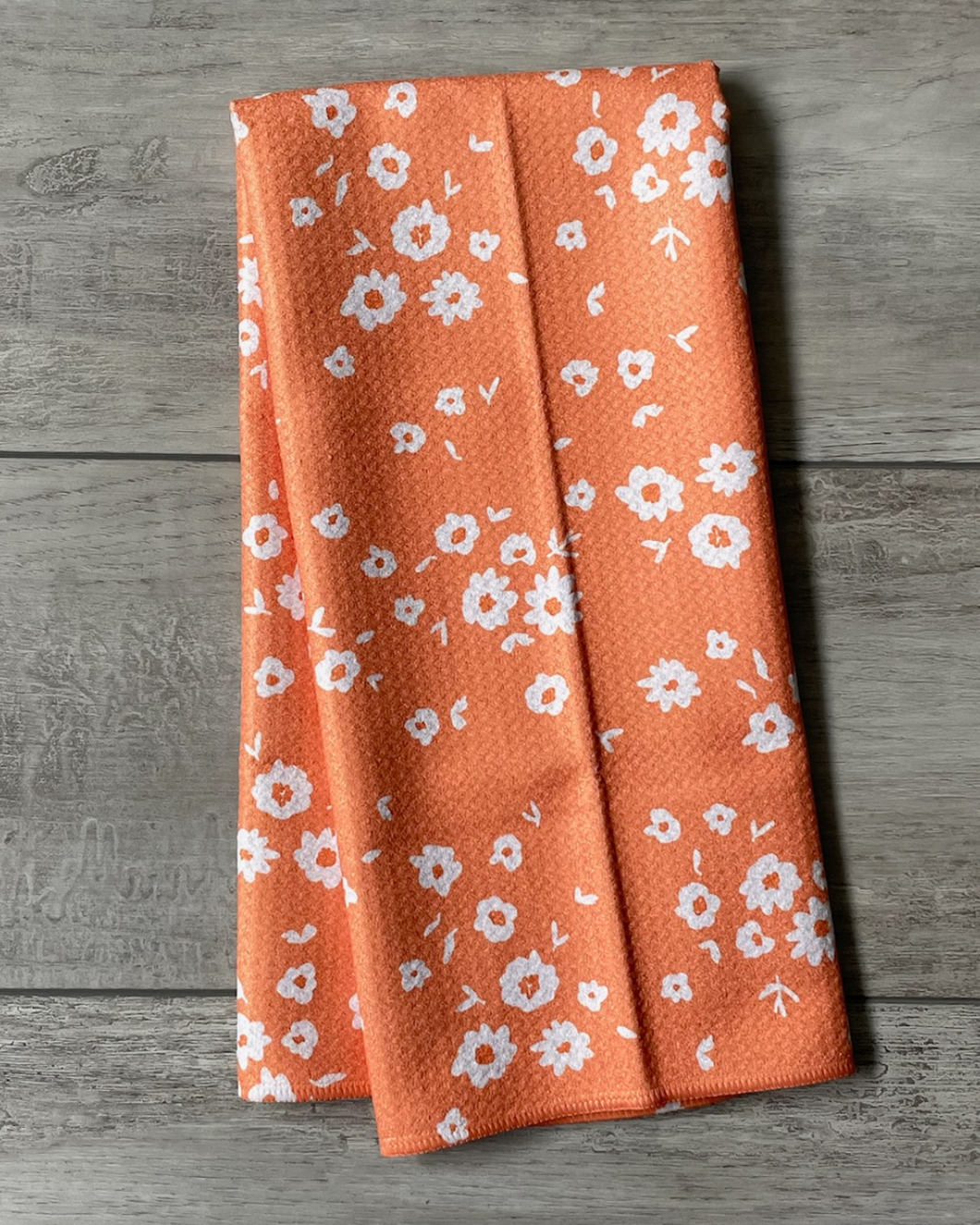 Orange Floral Towel