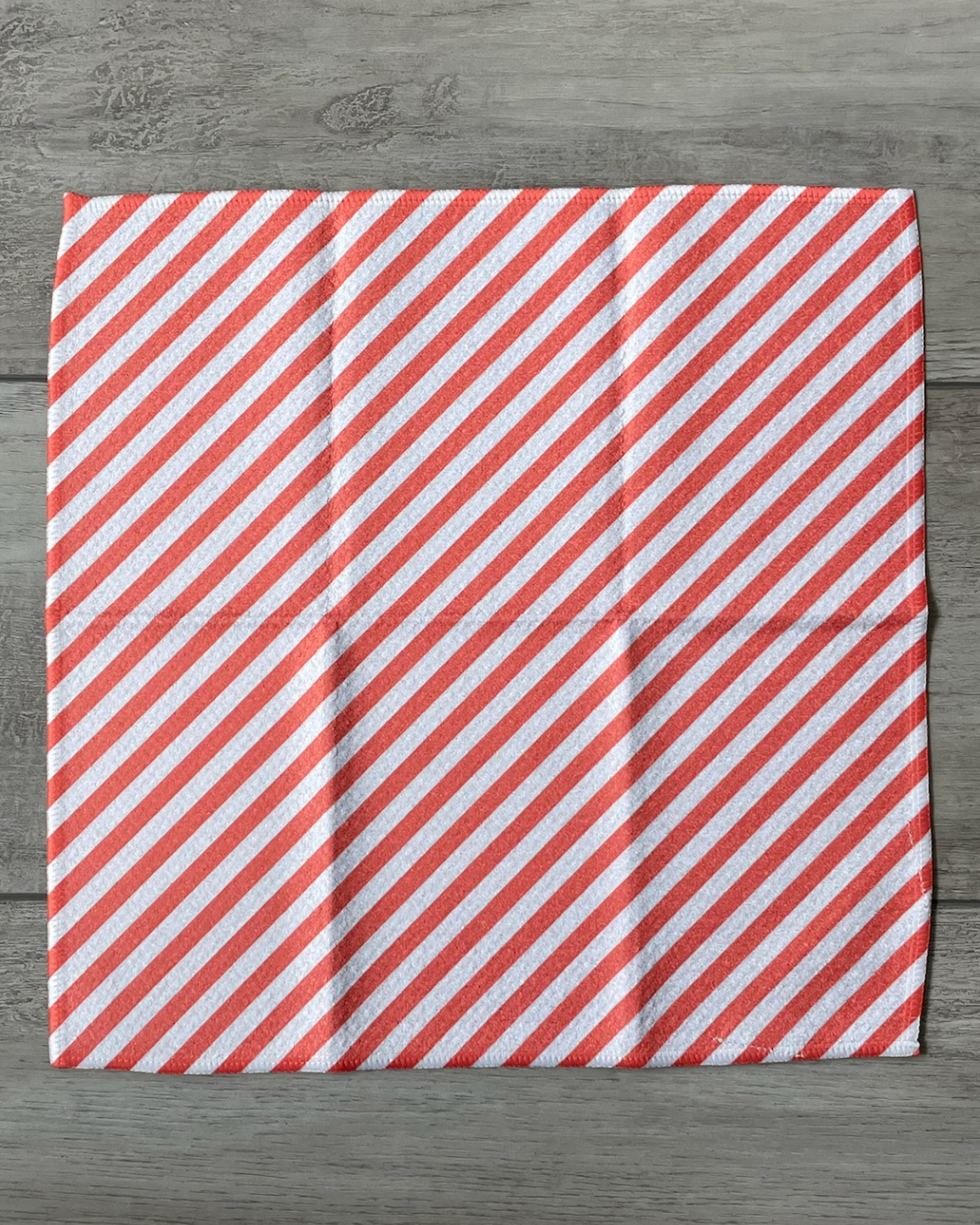 Coral Stripe Washcloth