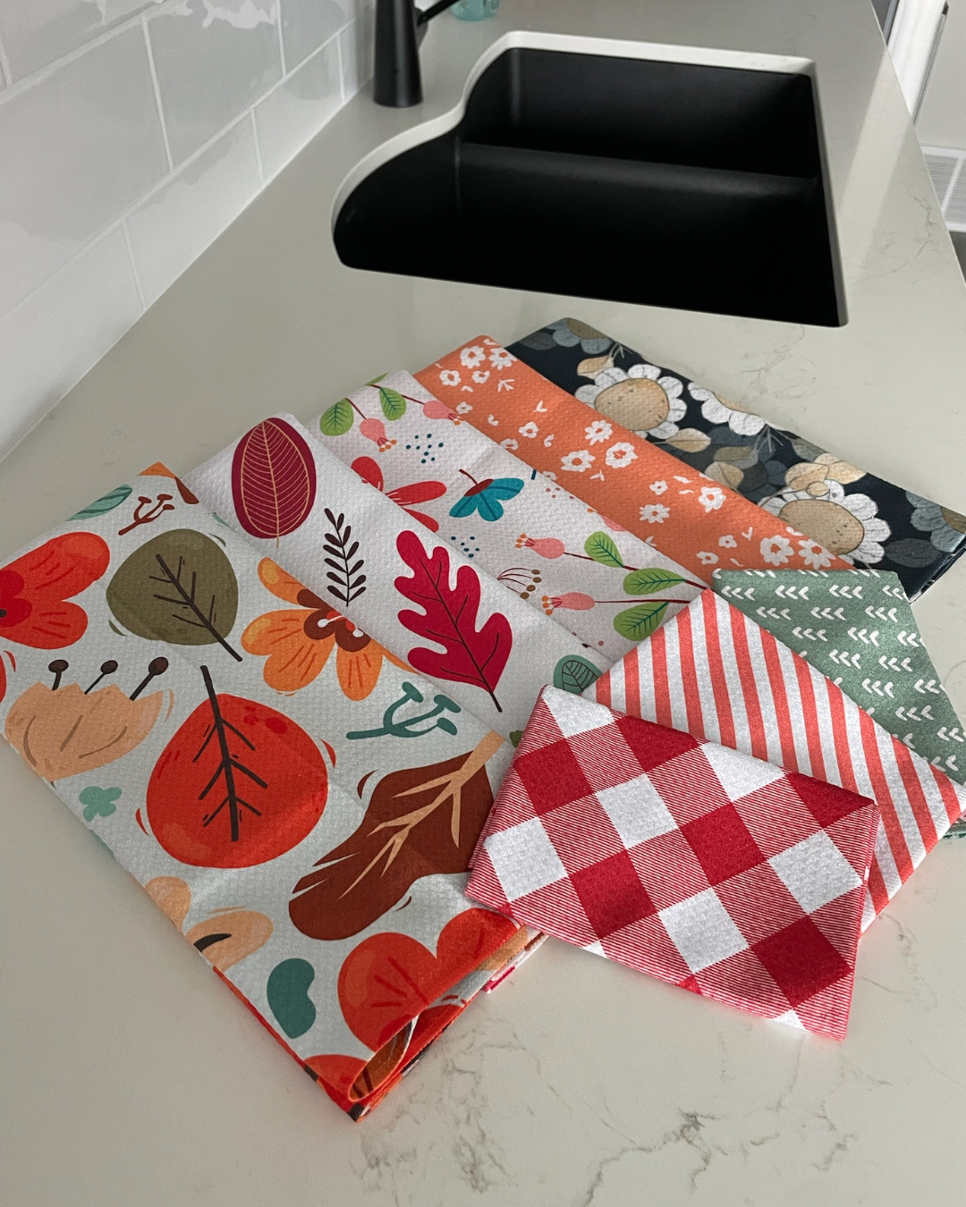 Fall Cutesy Floral Towel