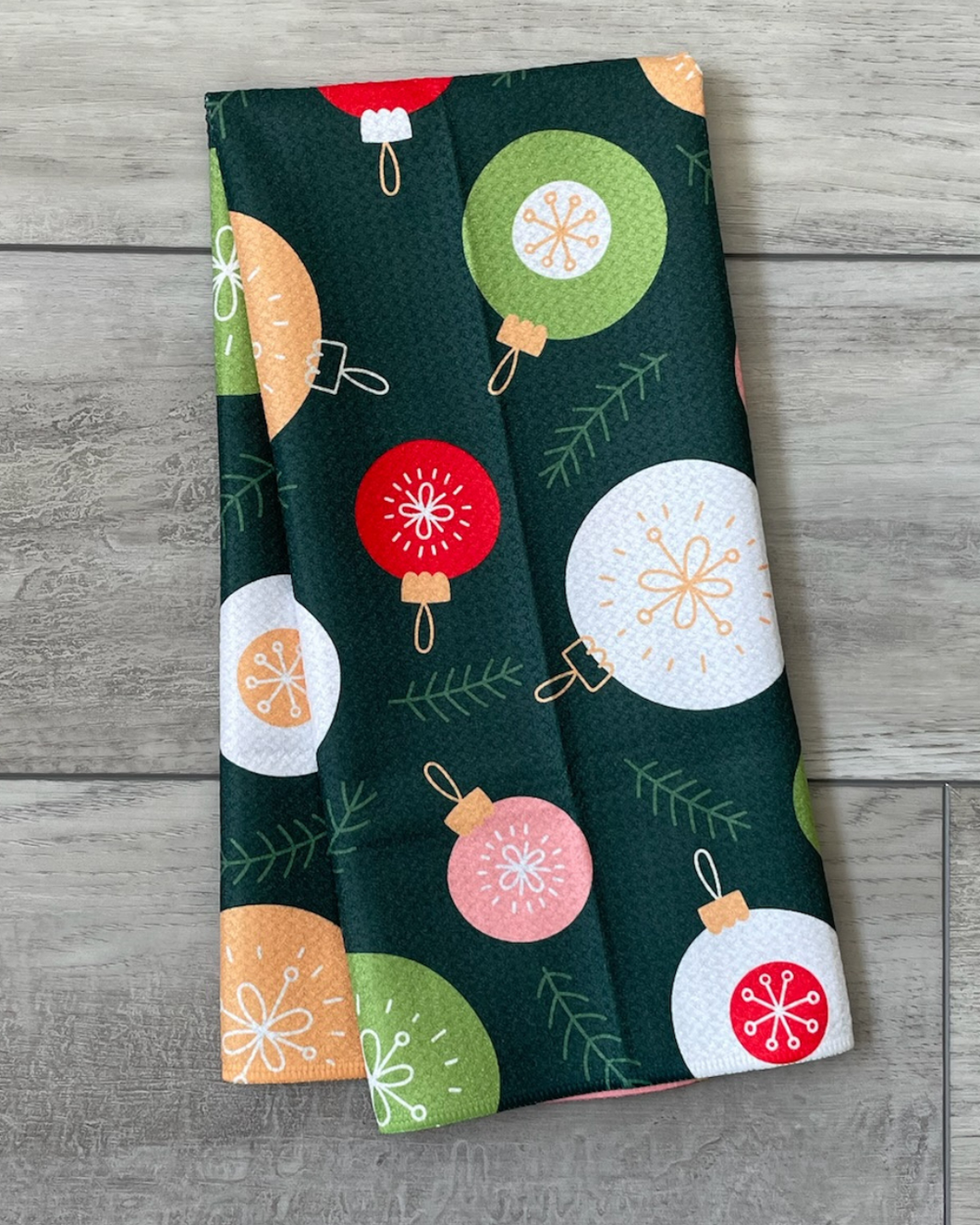 Holiday Ornaments Towel