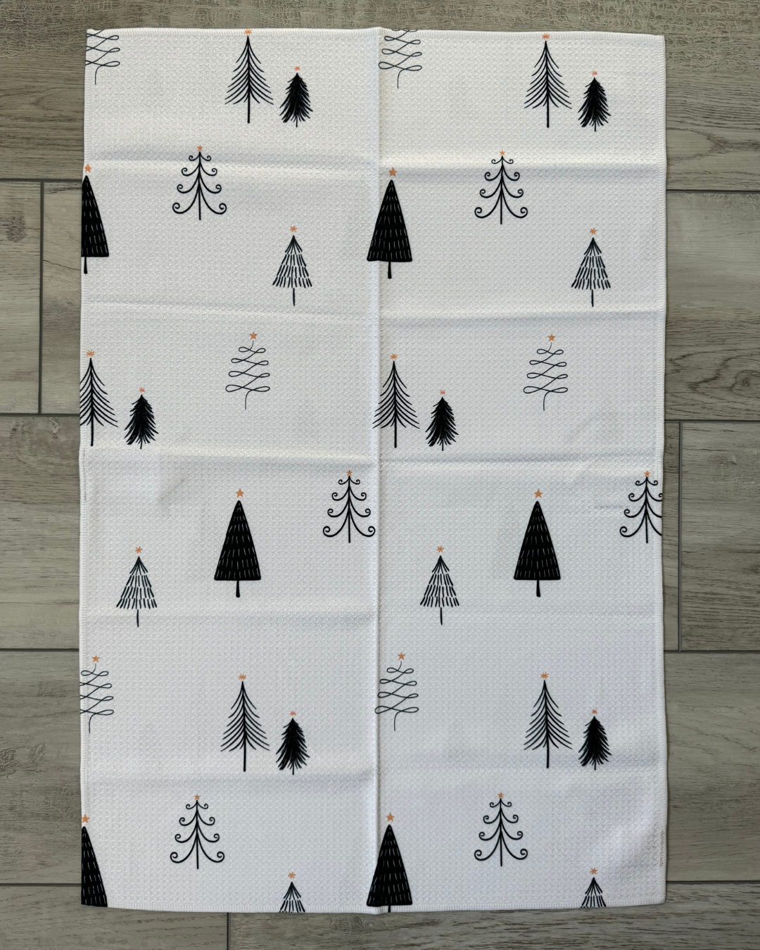 Black and Gold Tree Towel