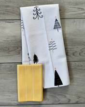 Load image into Gallery viewer, Black and Gold Tree Towel
